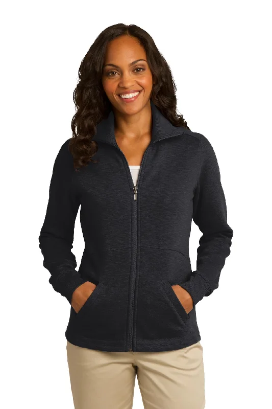 Port Authority® Ladies Slub Fleece Full-Zip Jacket. L293 Hoodies for Streetwear