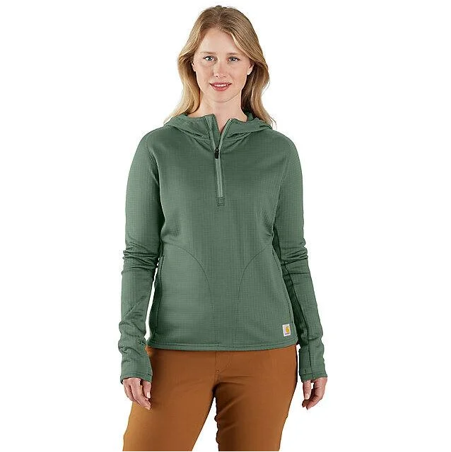 Women's Force Relaxed Fit Half-Zip Hooded T-Shirt - Frosted Balsam Women's budget jackets