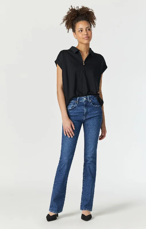 MARIA FLARE JEANS IN MID FLEX BLUE