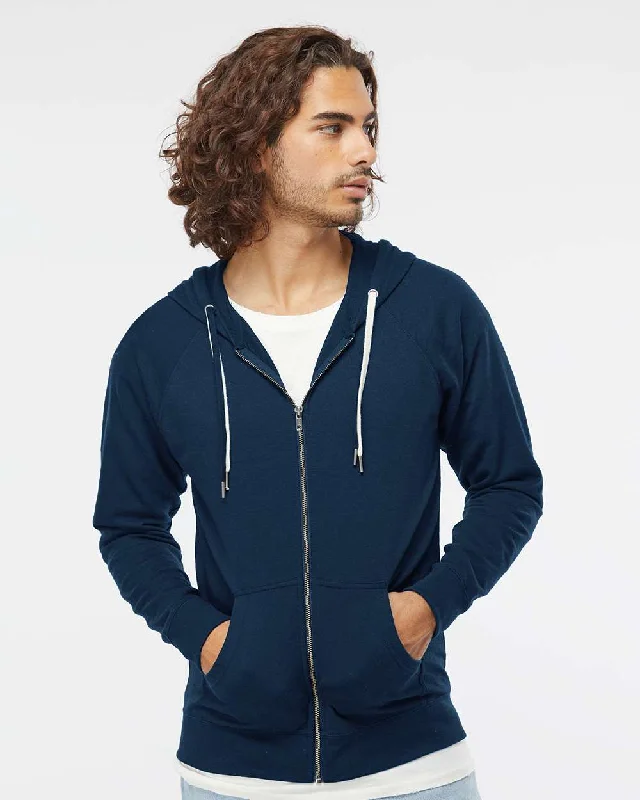 Lightweight Loopback Terry Full-Zip Hooded Sweatshirt Hoodie Sweatshirt for Fall