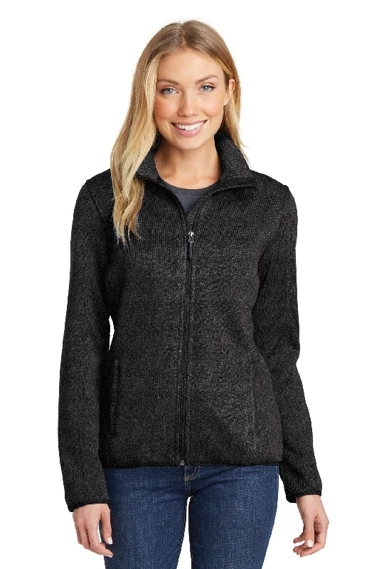 Port Authority® Ladies Sweater Fleece Jacket. L232 Classic Hoodie Sweatshirt