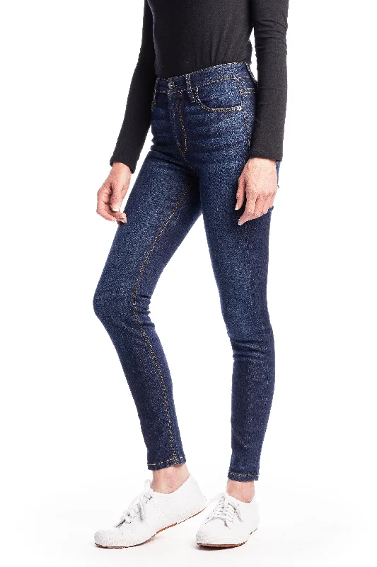 WHITNEY : High-Rise Skinny (Deep Ocean) Gold Stitch