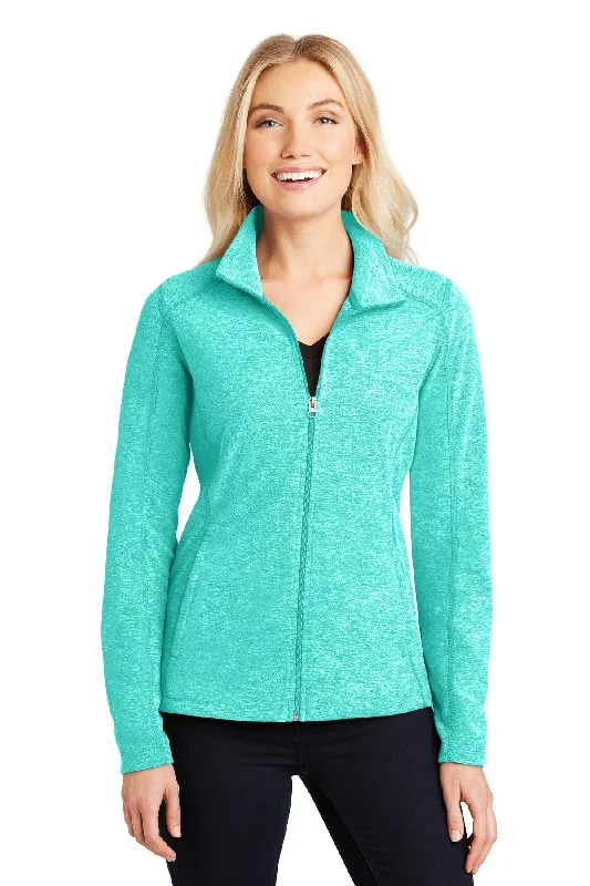 Port Authority® Ladies Heather Microfleece Full-Zip Jacket. L235 Hooded Sweatshirt for Women