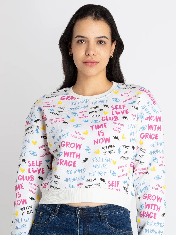 Womens All Over Printed Sweatshirt Soft Cotton Hoodie