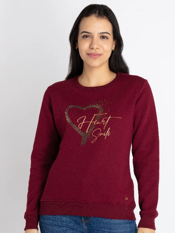 Womens Printed Round Neck Sweatshirt Sweatshirt Hoodie Collection