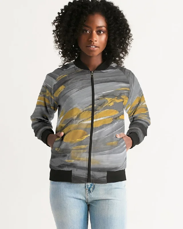 Black Sister Collection [Part 1 ] Women's All-Over Print Bomber Jacket Women's windproof jackets