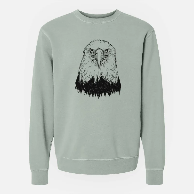 Haliaeetus Leucocephalus - American Bald Eagle - Unisex Pigment Dyed Crew Sweatshirt Hoodie Sweatshirt Fashion