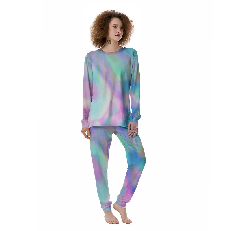 Foil Holographic Print Women's Pajamas Pajama sets under $50