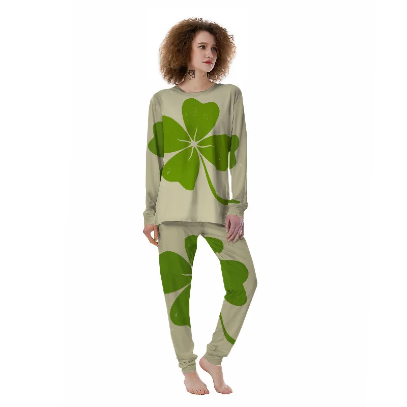 Four Leaf Clovers Irish Print Women's Pajamas Forever 21 pajama sets