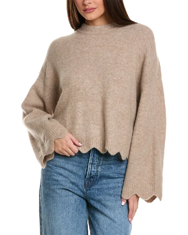 3.1 Phillip Lim Scalloped Wool & Alpaca-Blend Sweater College sweaters