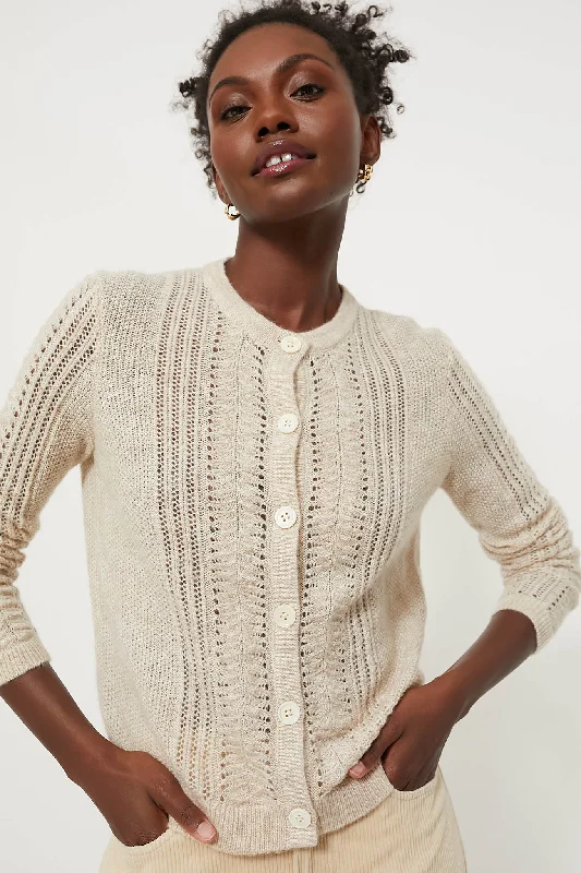 Champagne Addison Cardigan Soft-touch sweaters