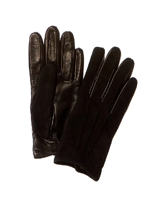 J.McLaughlin Valentina Cashmere-Lined Leather Gloves V-neck sweaters