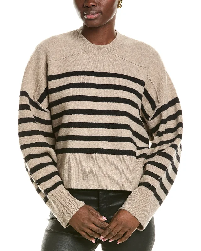 rag & bone Bridget Stripe Crewneck Wool-Blend Sweater Holiday sweaters