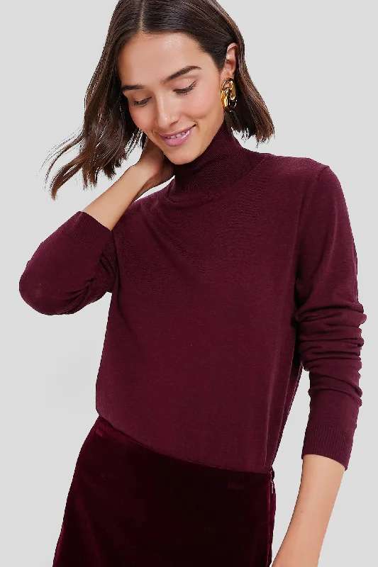 Wine Kiku Turtleneck Best sweaters for casual wear