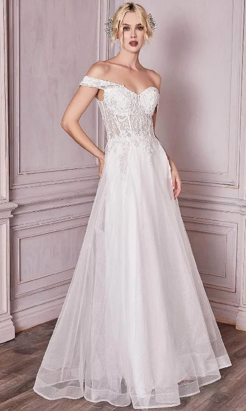 Ladivine Bridal CD961W - Sweetheart Embroidered Wedding Gown Modern Bridal Gown