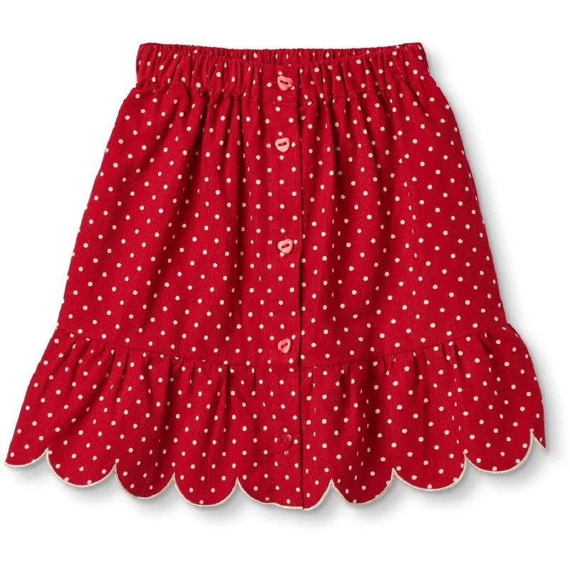 Fliink Pompeian Red Dolly Dot Skirt Mermaid unclassified skirts