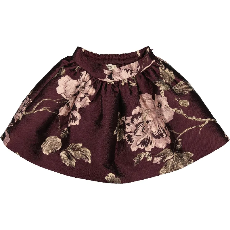 MarMar Party Jacquard Deep Mulberry Jacquard Sunita Skirt Gothic unclassified skirts