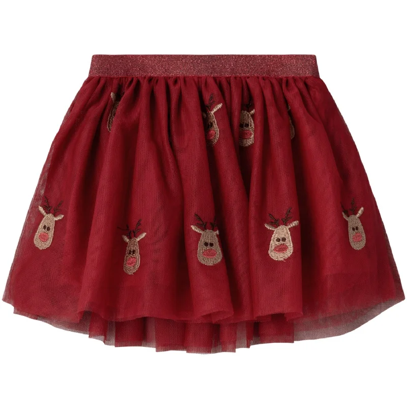 Name It Jester Red Raindeer Veross Tulle Skirt Women's unclassified skirts