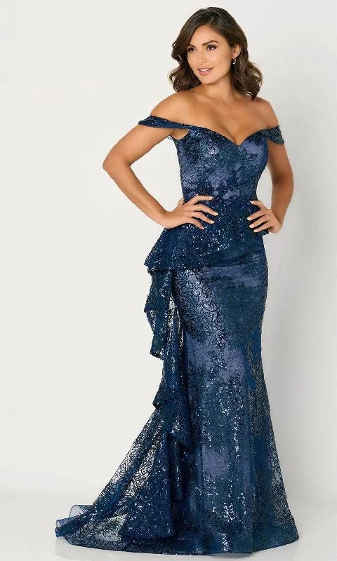 Cameron Blake CB791 - Ruffle Cascade Evening Dress Sequin party dresses