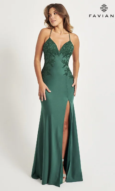 Long Formal Dress 11070 by Faviana Satin maxi dresses