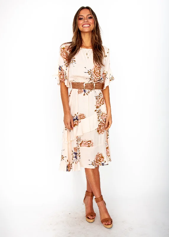 Sweet Lady Midi Dress w/ Tie - Posie Denim midi dresses