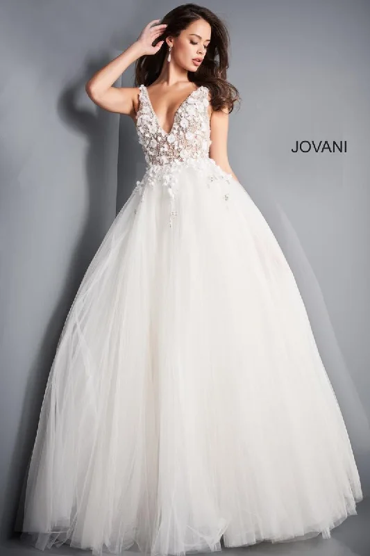 Jovani 3110 Floral Embellished Ballgown Minimalist floral dresses