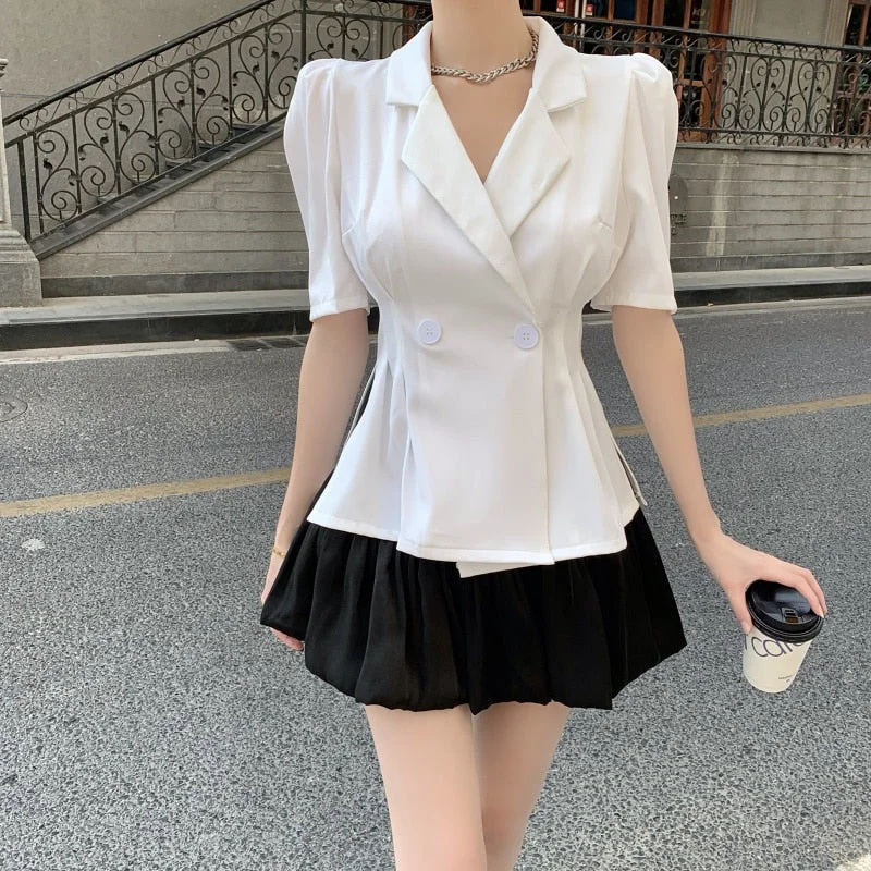 2022 spring summer casual lady beautiful nice Tops woman female OL office lady blazer women Vy1484 Metallic unclassified dresses