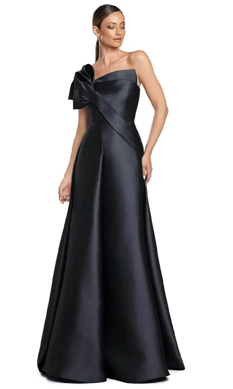 Alexander by Daymor 2068F24 - Asymmetric Neck A-Line Evening Gown Backless unclassified dresses