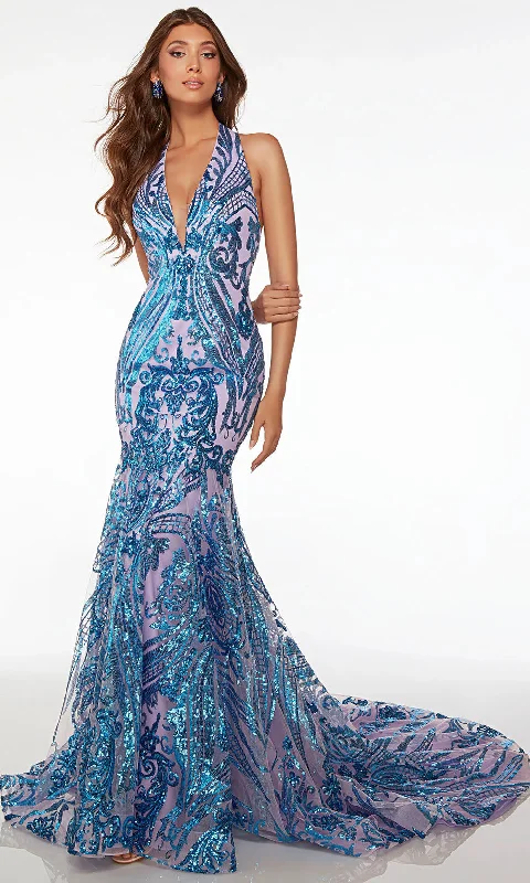 Alyce Paris 61630 - Plunging Sleeveless Prom Gown Metallic unclassified dresses