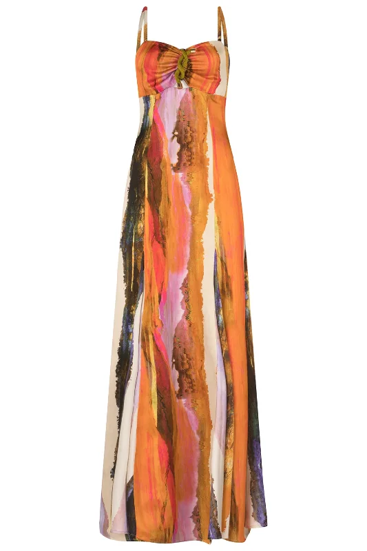 Artis Dress | Orange Orchid Abstract Earthy tone unclassified dresses