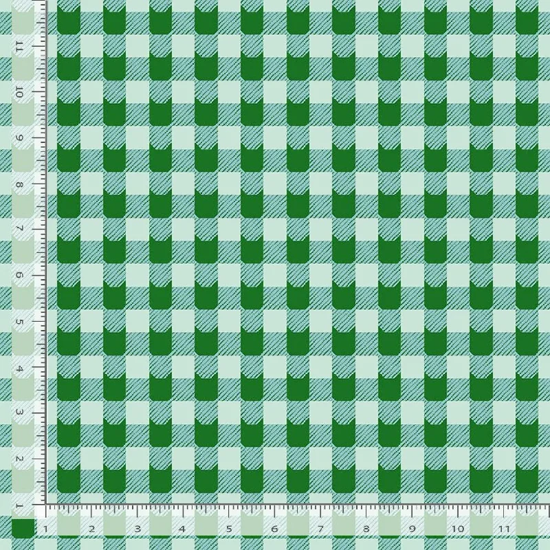 Cat Plaid in Spearmint Color block unclassified dresses