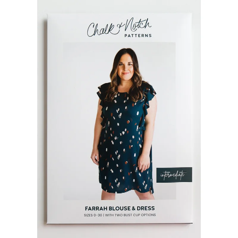 Chalk & Notch - Farrah Top and Dress Pattern (printed paper) Anniversary unclassified dresses