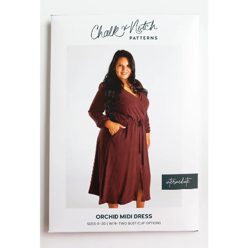 Chalk & Notch - Orchid Dress Sewing Pattern (paper printed) Office unclassified dresses