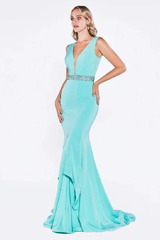 Cinderella Divine - P107 Beaded Waist Evening Dress High-end unclassified dresses