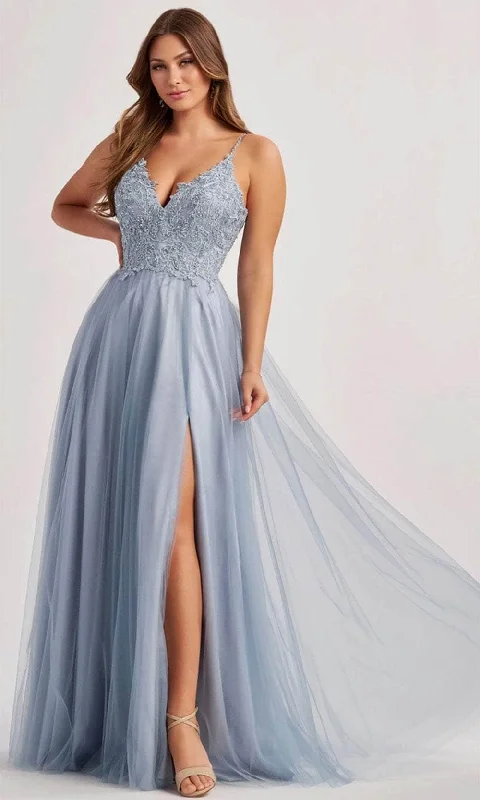 Colette By Daphne CL8190 - Applique Detailed Prom Dress Holiday unclassified dresses