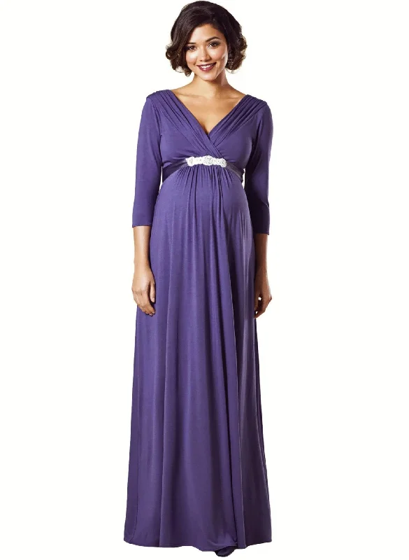 Willow Maternity Gown - Grape Printed unclassified dresses