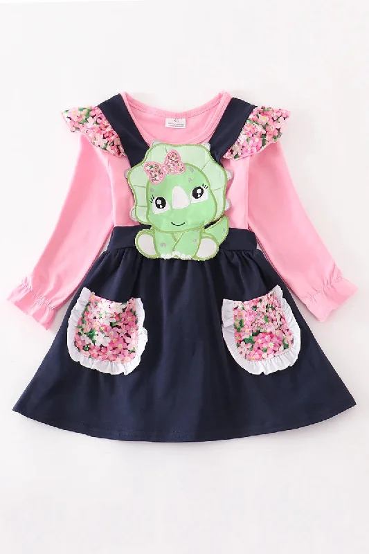 Dino Appliqué Jumper Set Club unclassified dresses