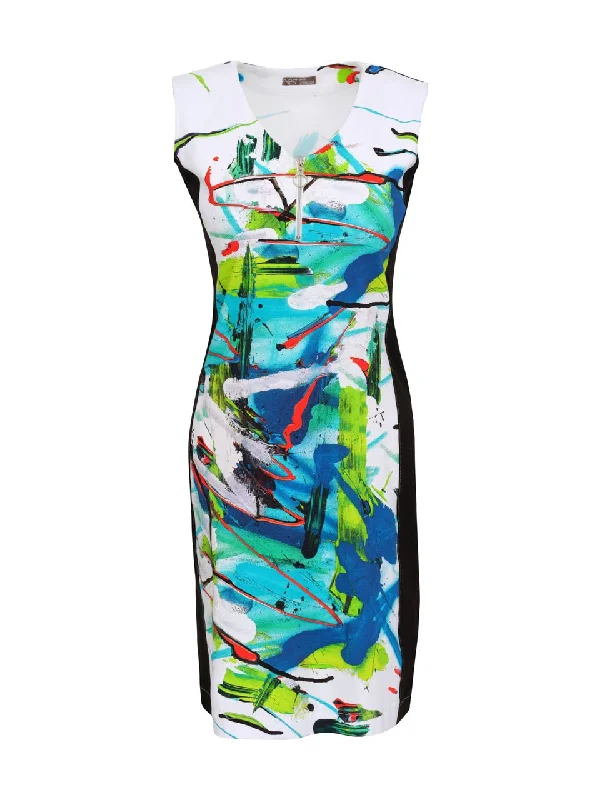 V-neck Abstract Dress Bright color unclassified dresses