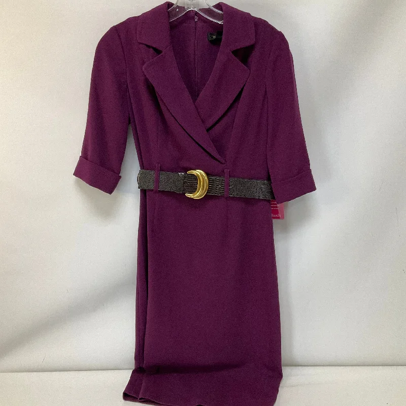 Dress Work By Donna Karan In Purple, Size: 2 Monochrome unclassified dresses