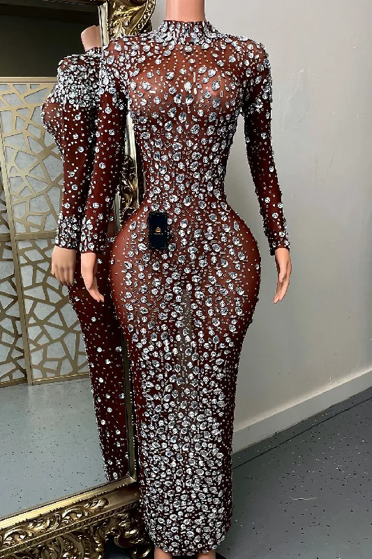 Kaelie Rhinestone Dress (Ready To Ship) Sexy unclassified dresses