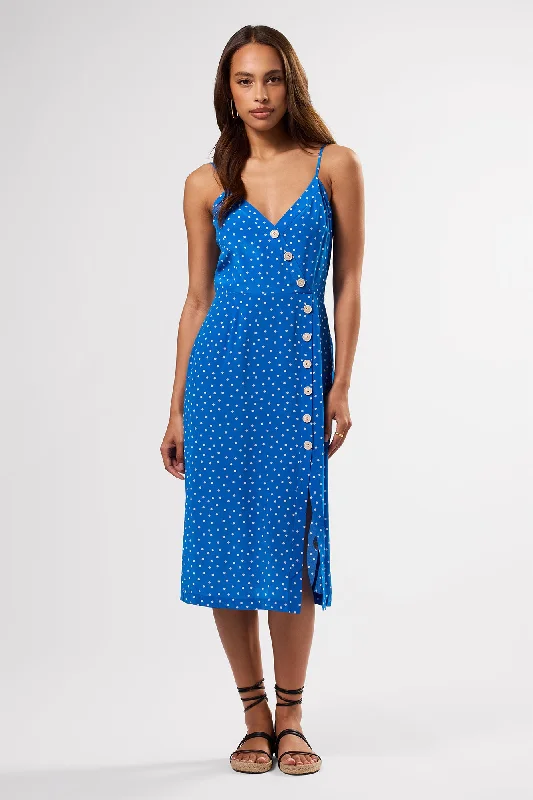 Lila Washable Silk Dress - Riviera Dot Turquoise Stylish unclassified dresses