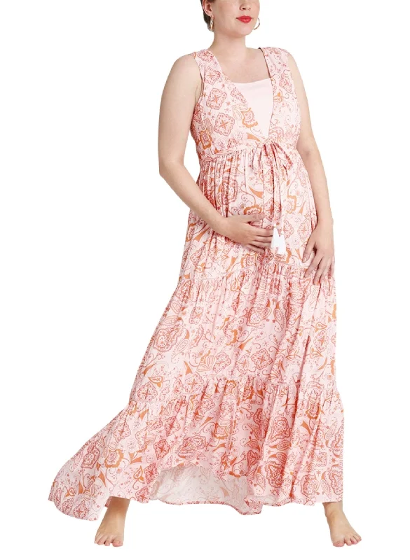 Maternity & Nursing Dress Queen of Hills in Light Pink Y2K unclassified dresses