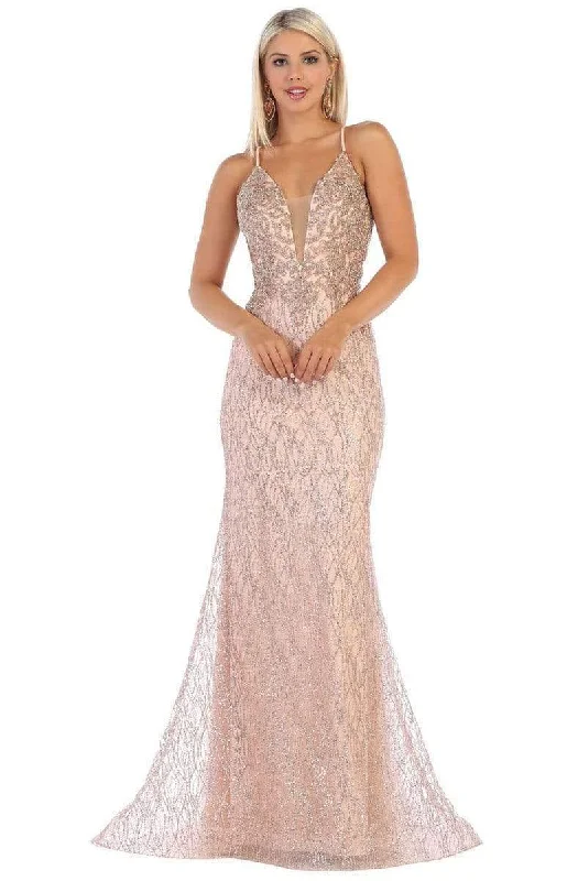 May Queen - RQ7683 Sleeveless Embellished Prom Dress Elegant unclassified dresses