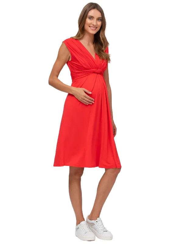 Papaver Maternity & Nursing Dress - Cayenne Off-shoulder unclassified dresses