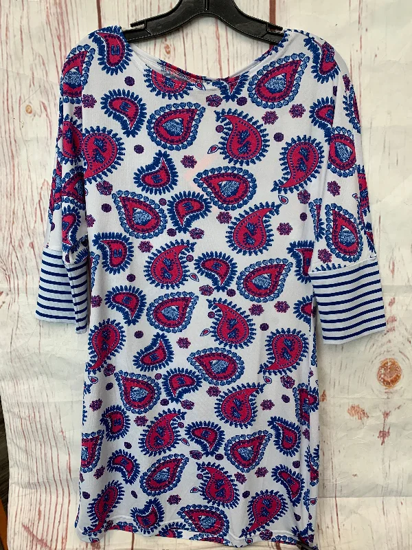 Pink Blue Dress Work Tracy Negoshian, Size S Everyday wear unclassified dresses