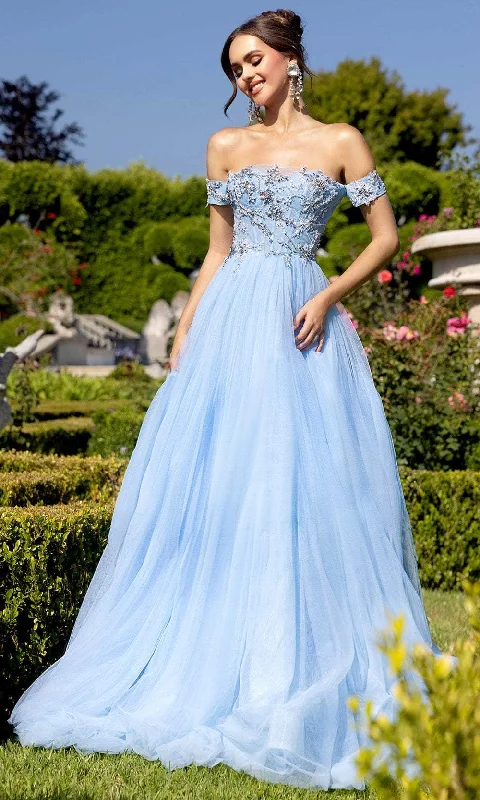 Portia and Scarlett PS25309 - Embellished Off-Shoulder Ballgown Women's unclassified dresses