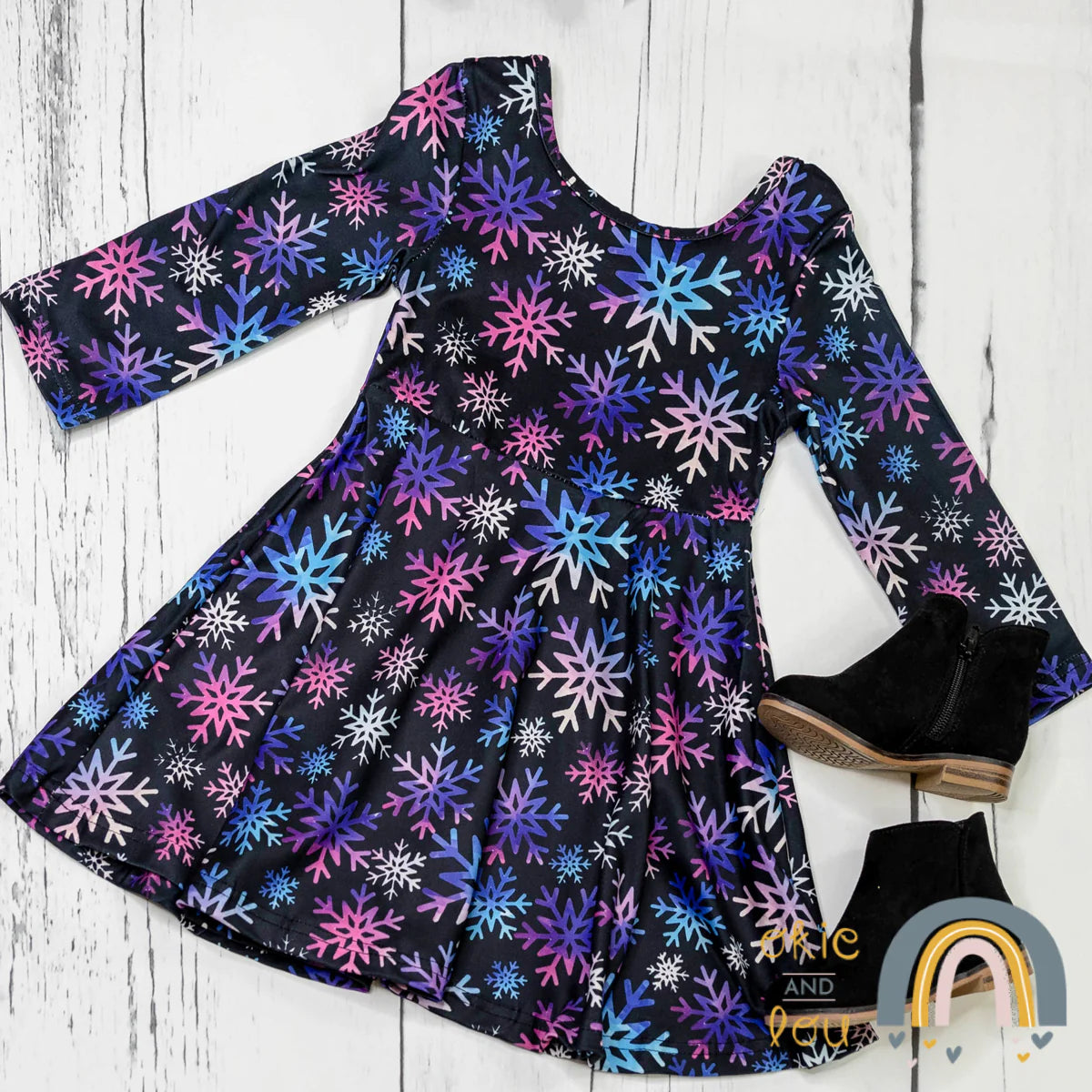 Rainbow Snowflake Dress Soft fabric unclassified dresses