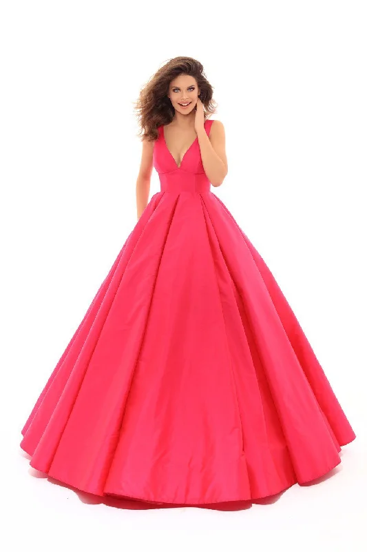 Tarik Ediz - V-Neck Taffeta Ballgown 50402 Lace unclassified dresses