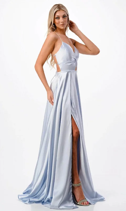 Trevi Collection P2216 - Twist Front Prom Gown Backless unclassified dresses