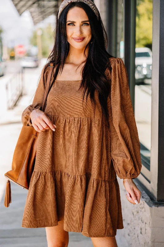 Be The One Brown Corduroy Mini Dress Mini Skirt Classic